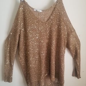 Golden sequin sweater